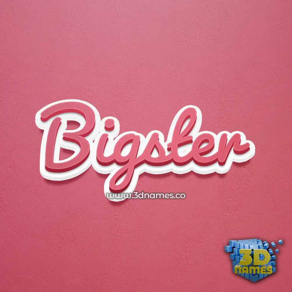 bigster in Red Scribble style - 3D name wallpaper bigster in Red Scribble style - 3D name wallpaper