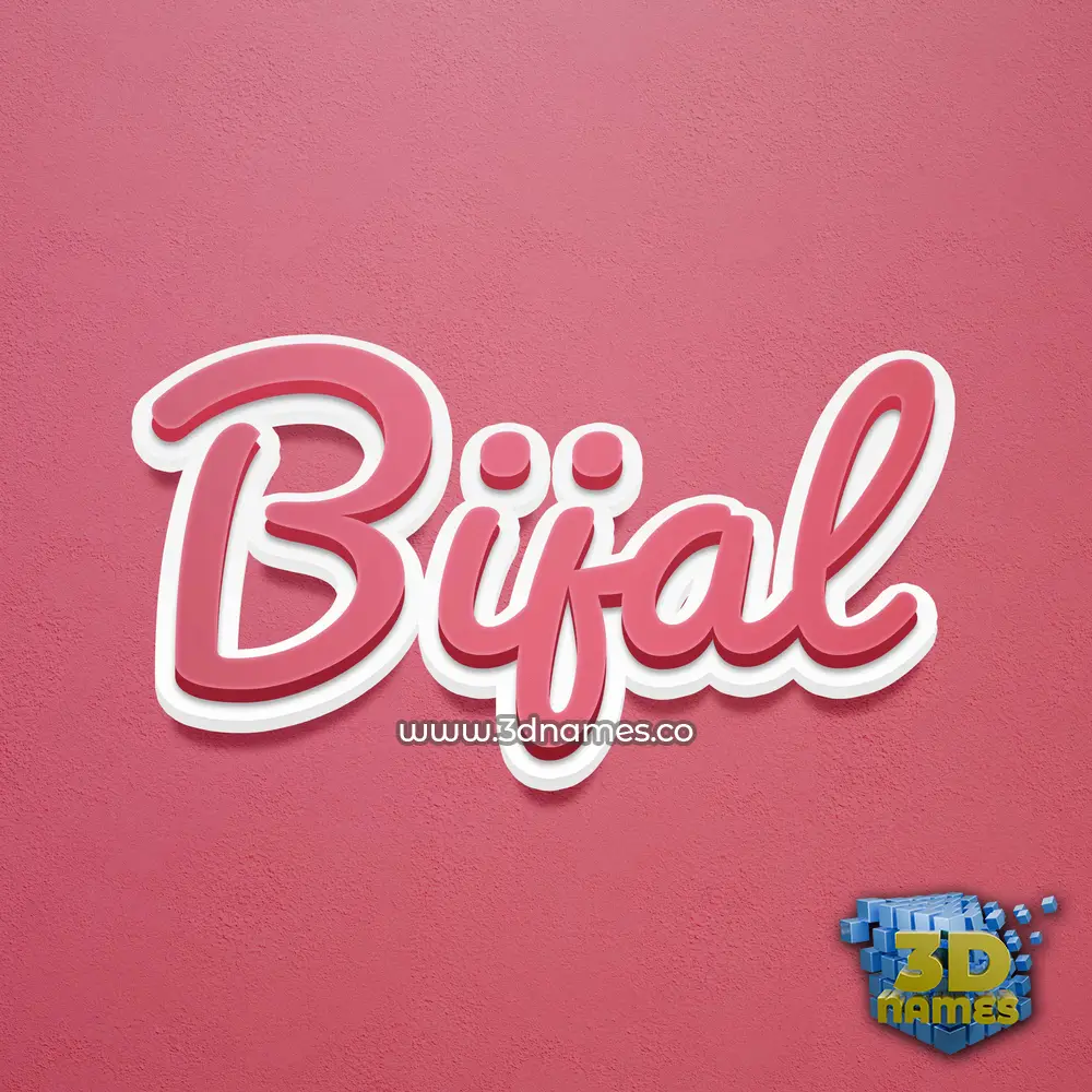 bijal in Red Scribble style - 3D name wallpaper