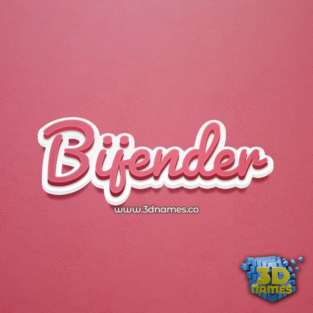 bijender in Red Scribble style - 3D name wallpaper