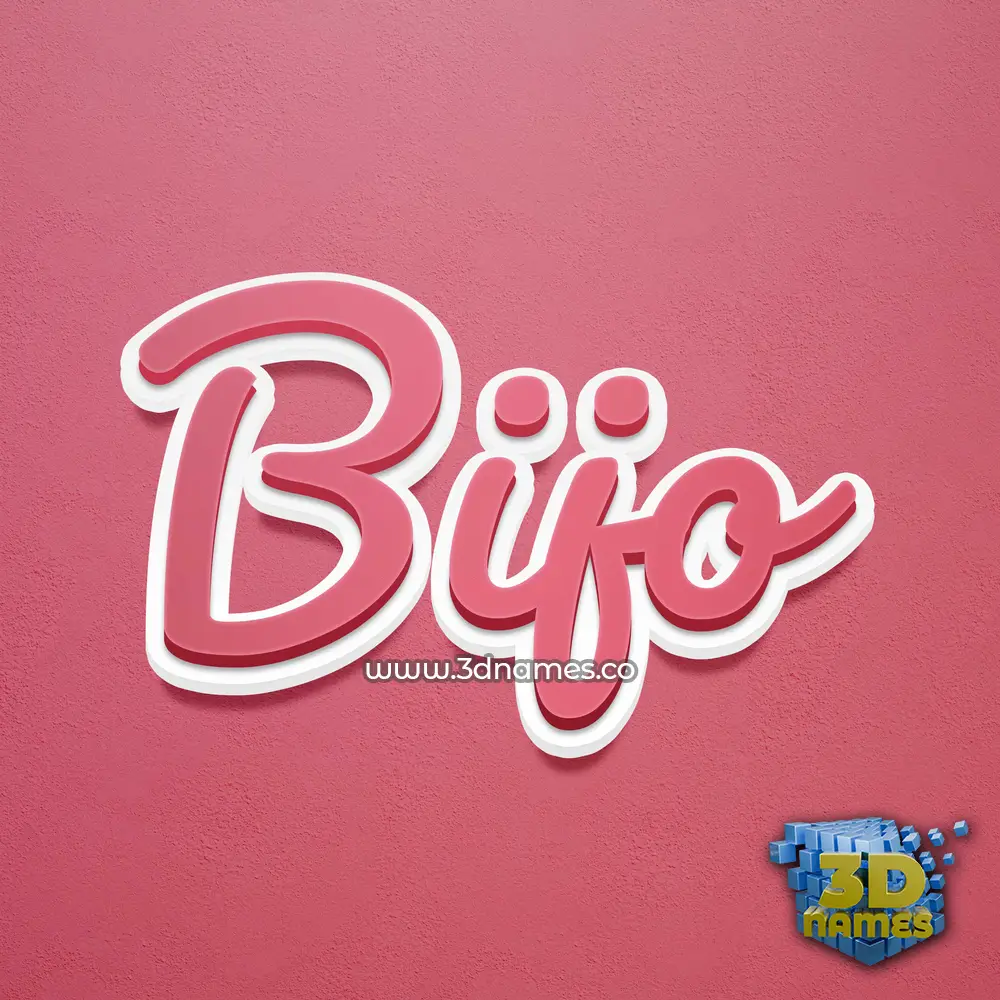 bijo in Red Scribble style - 3D name wallpaper bijo in Red Scribble style - 3D name wallpaper