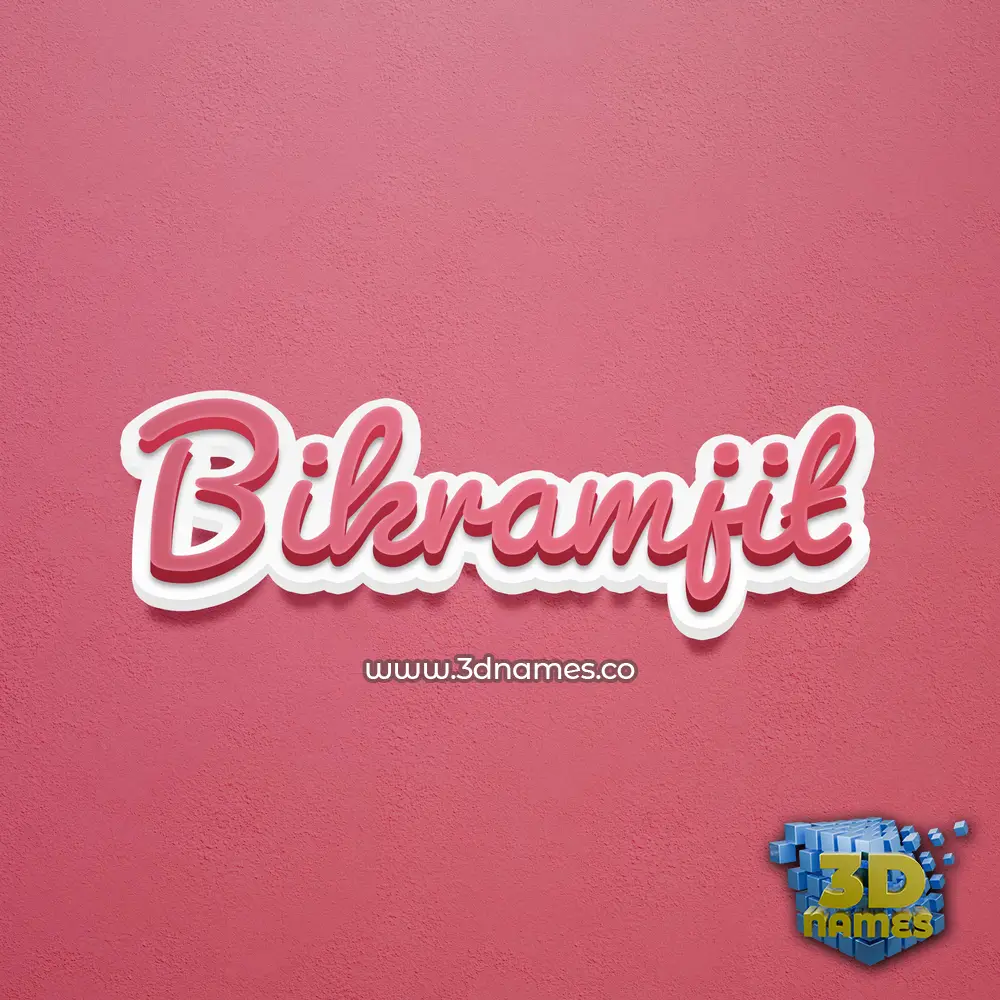 bikramjit in Red Scribble style - 3D name wallpaper bikramjit in Red Scribble style - 3D name wallpaper