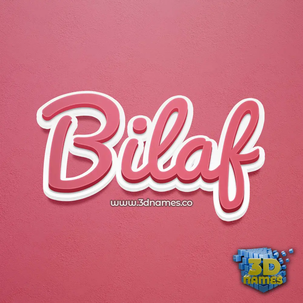bilaf in Red Scribble style - 3D name wallpaper bilaf in Red Scribble style - 3D name wallpaper