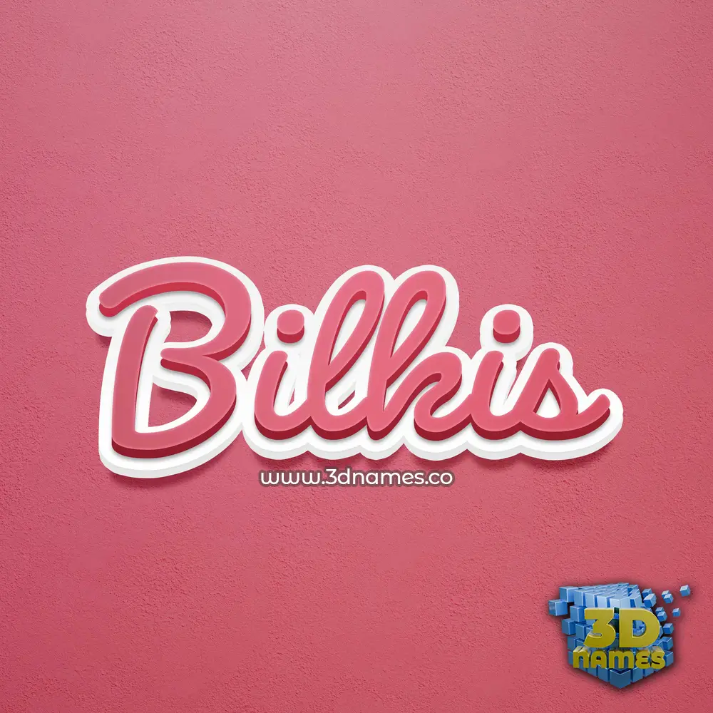 bilkis in Red Scribble style - 3D name wallpaper