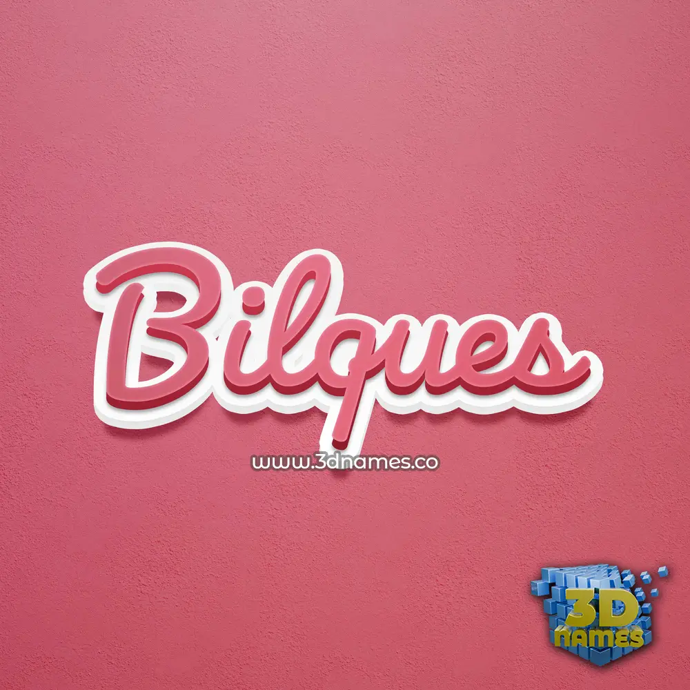 bilques in Red Scribble style - 3D name wallpaper