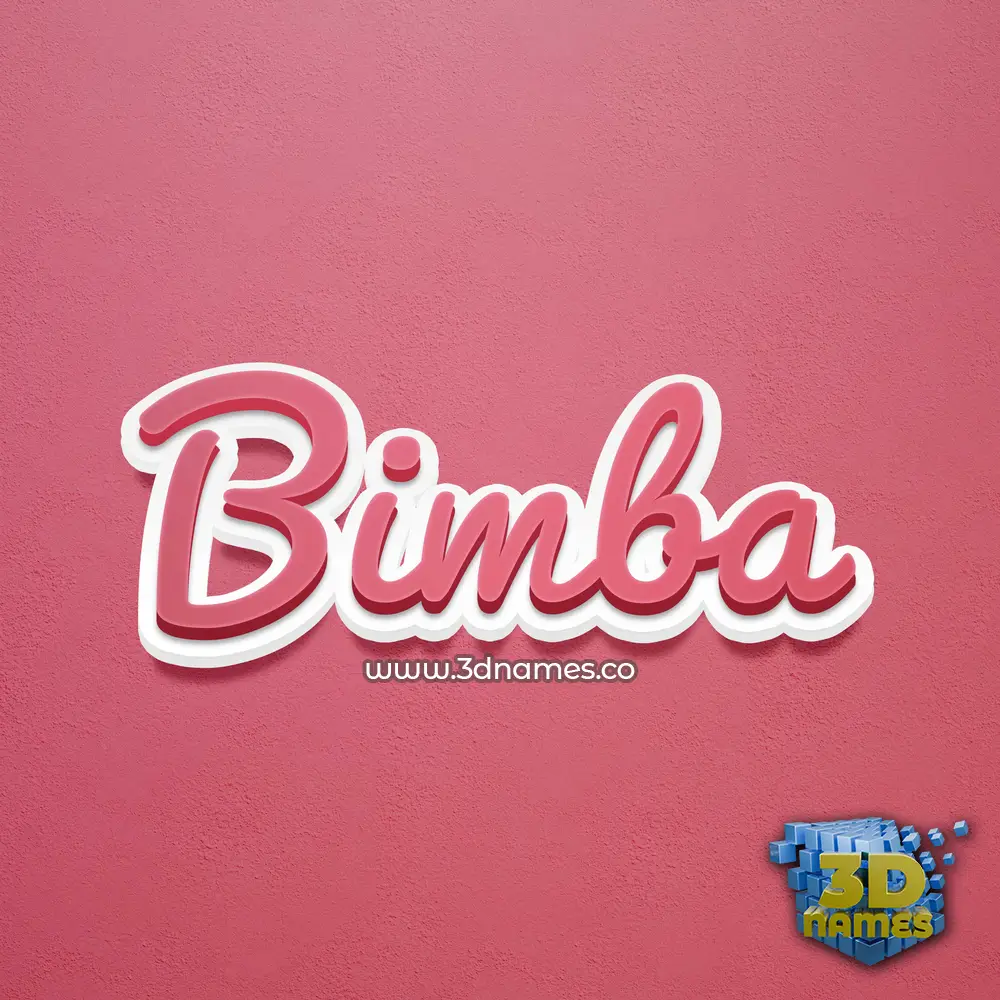 bimba in Red Scribble style - 3D name wallpaper bimba in Red Scribble style - 3D name wallpaper