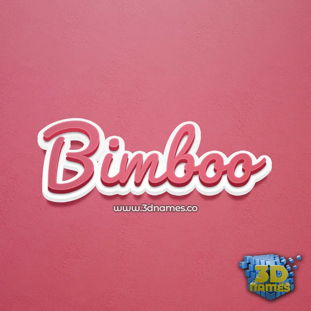 bimboo in Red Scribble style - 3D name wallpaper bimboo in Red Scribble style - 3D name wallpaper