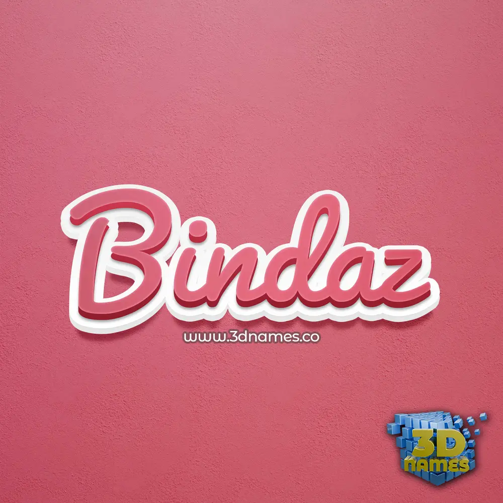 bindaz in Red Scribble style - 3D name wallpaper bindaz in Red Scribble style - 3D name wallpaper