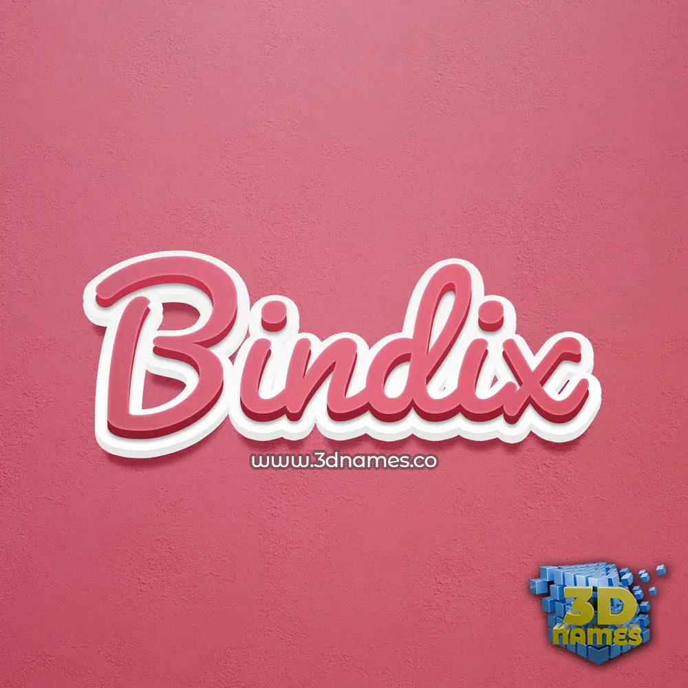 bindix in Red Scribble style - 3D name wallpaper bindix in Red Scribble style - 3D name wallpaper