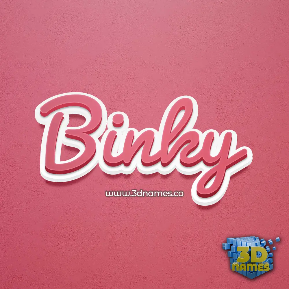 binky in Red Scribble style - 3D name wallpaper
