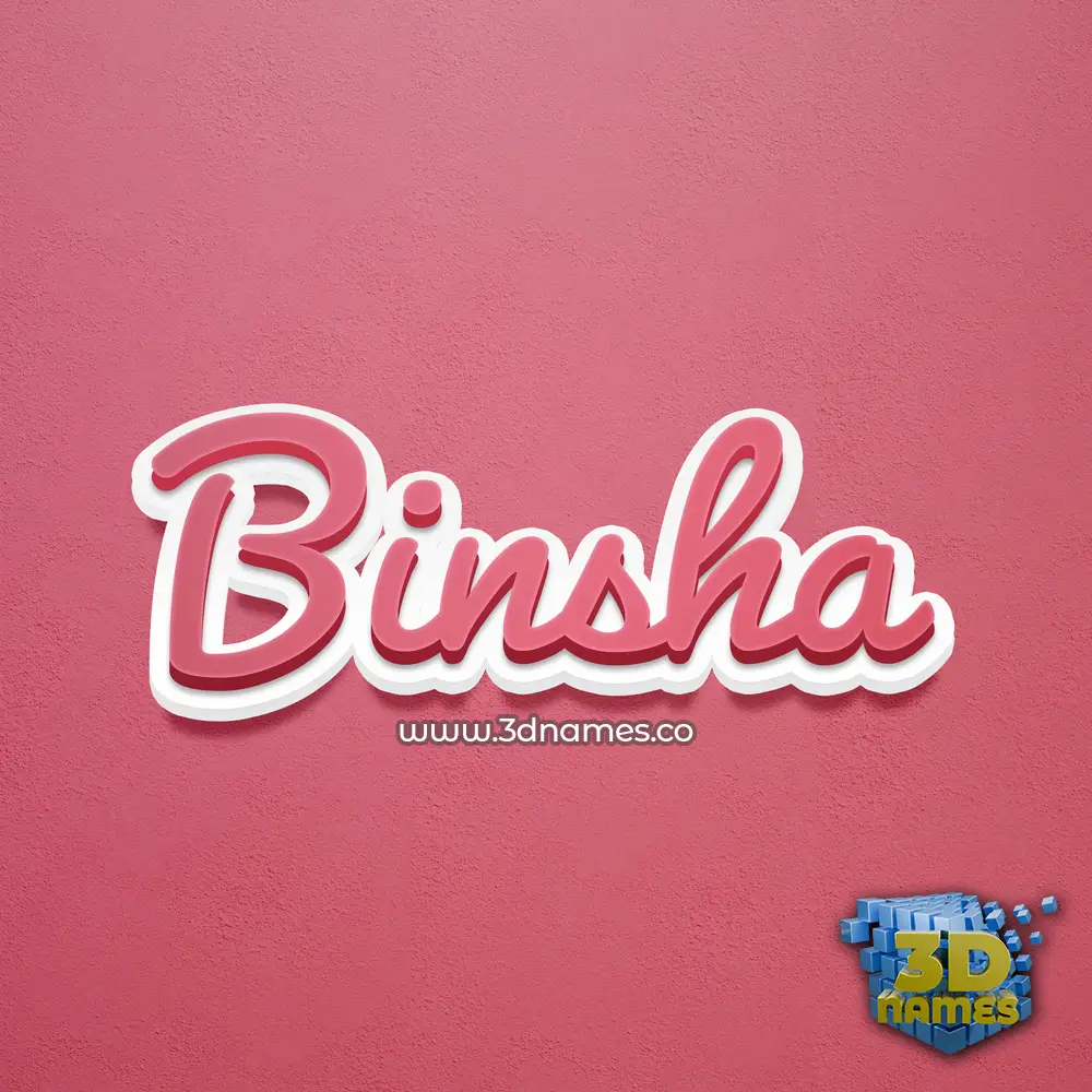 binsha in Red Scribble style - 3D name wallpaper binsha in Red Scribble style - 3D name wallpaper