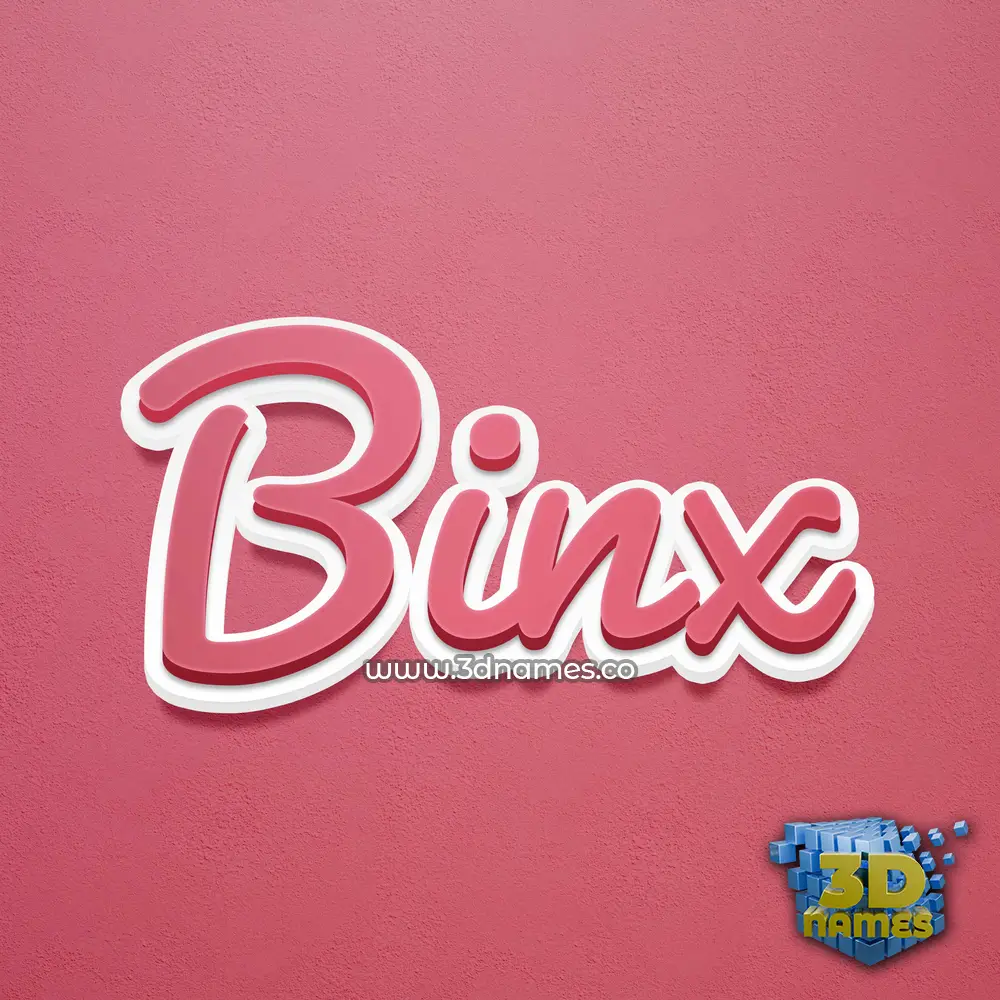 binx in Red Scribble style - 3D name wallpaper binx in Red Scribble style - 3D name wallpaper