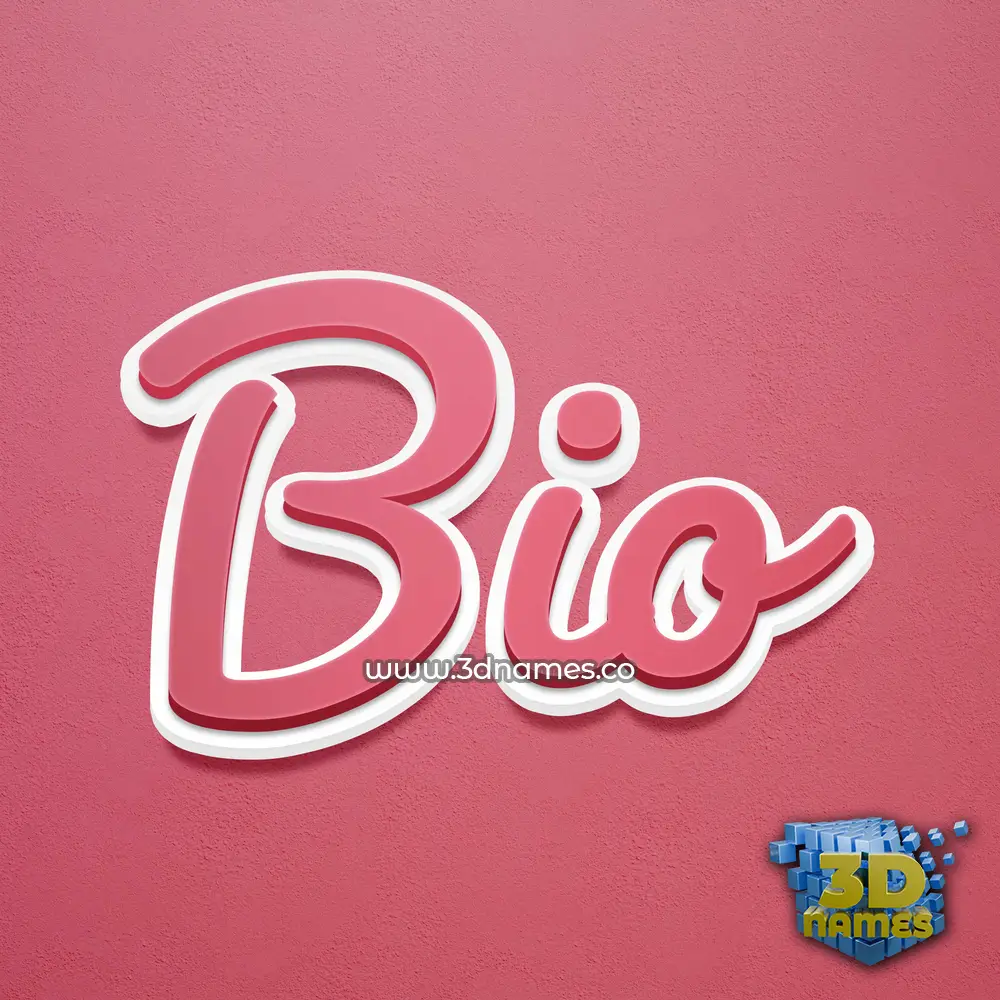 bio in Red Scribble style - 3D name wallpaper bio in Red Scribble style - 3D name wallpaper