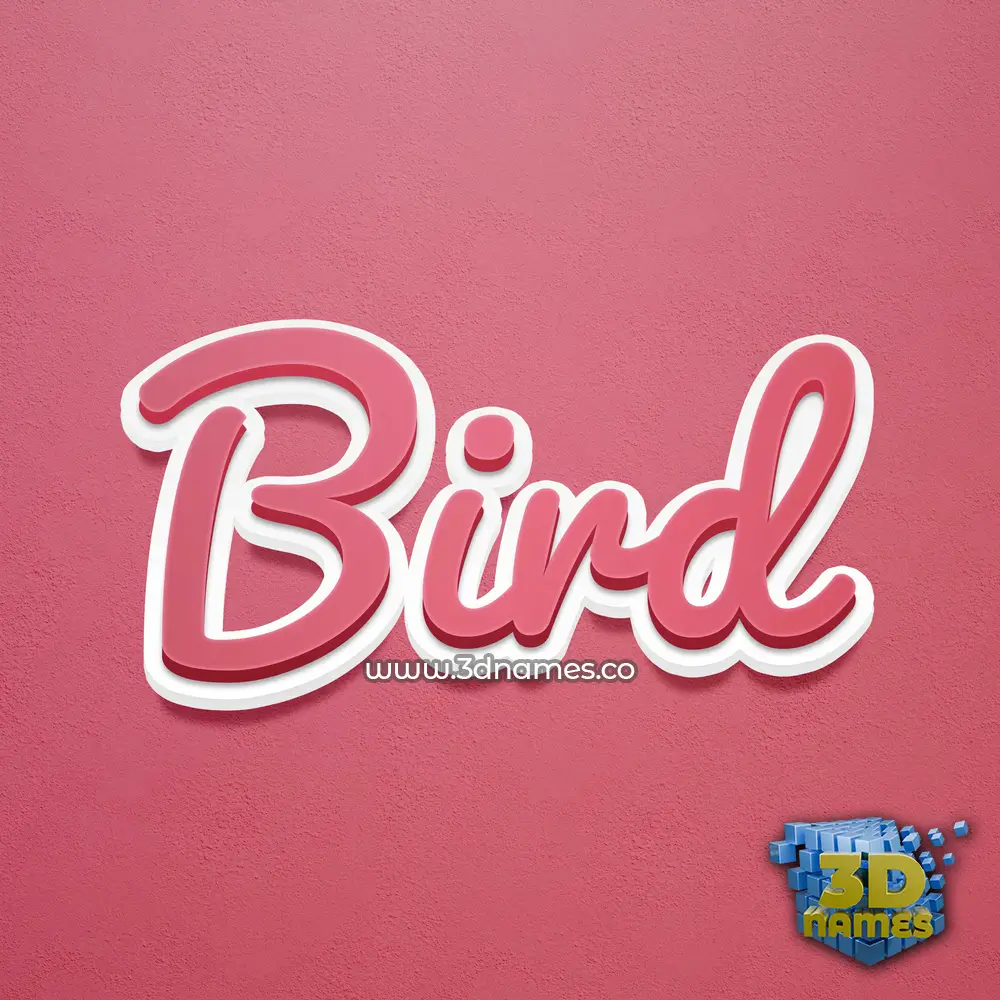 bird in Red Scribble style - 3D name wallpaper bird in Red Scribble style - 3D name wallpaper