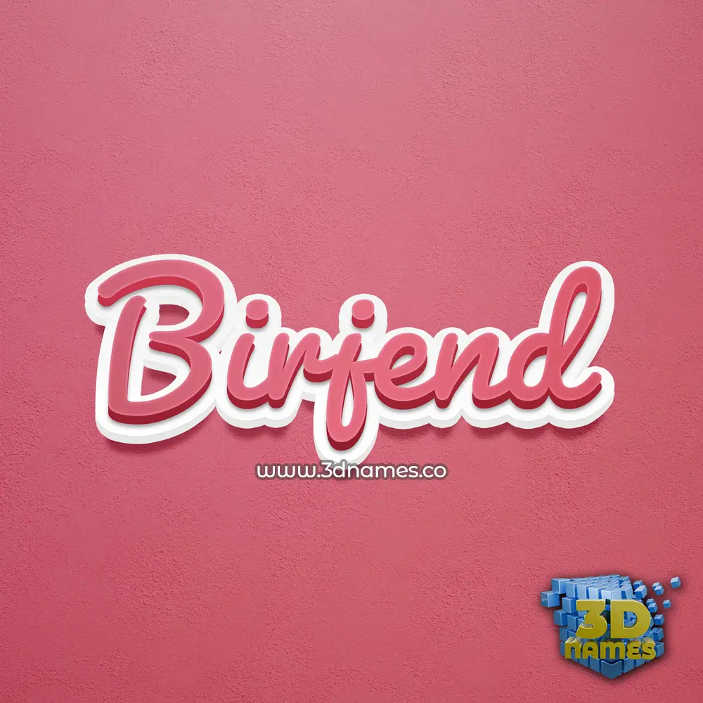 birjend in Red Scribble style - 3D name wallpaper