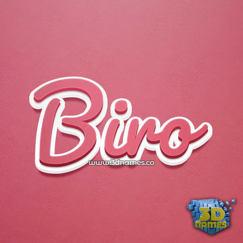 biro in Red Scribble style - 3D name wallpaper biro in Red Scribble style - 3D name wallpaper