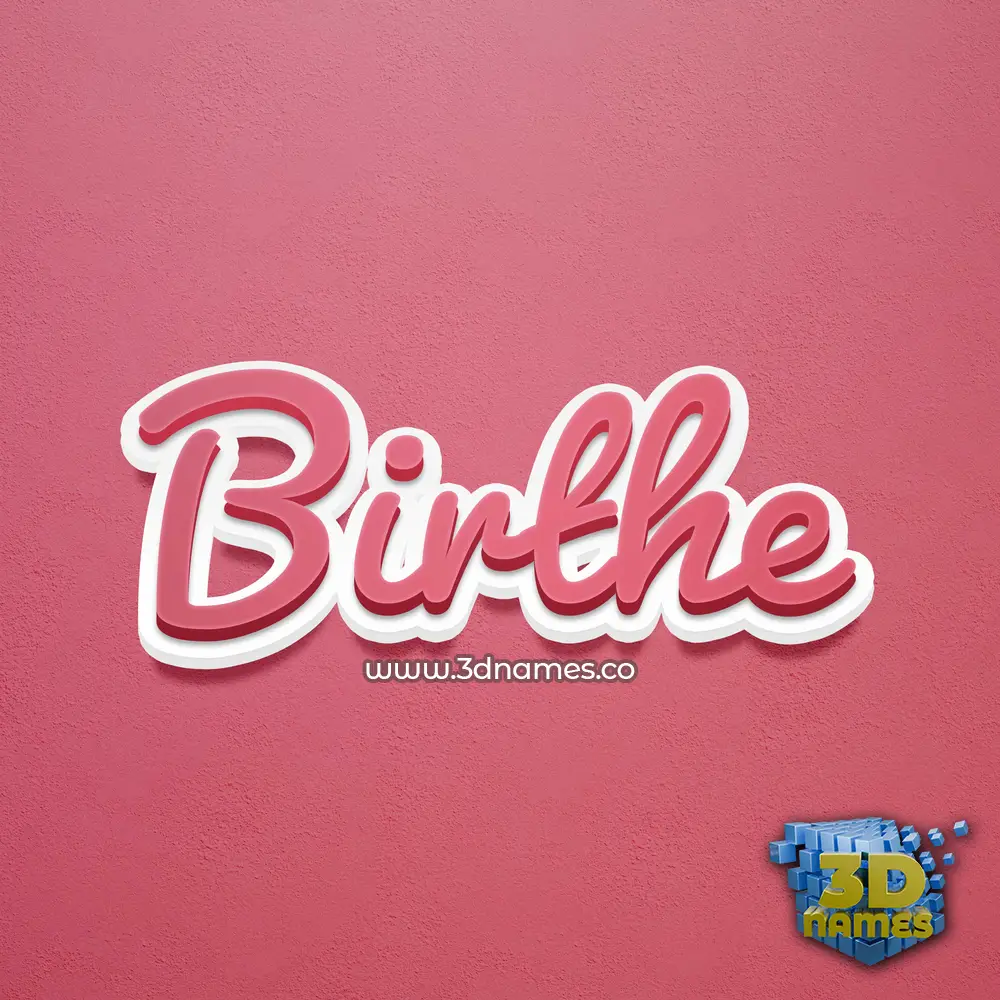 birthe in Red Scribble style - 3D name wallpaper birthe in Red Scribble style - 3D name wallpaper