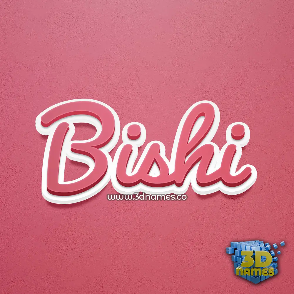 bishi in Red Scribble style - 3D name wallpaper bishi in Red Scribble style - 3D name wallpaper