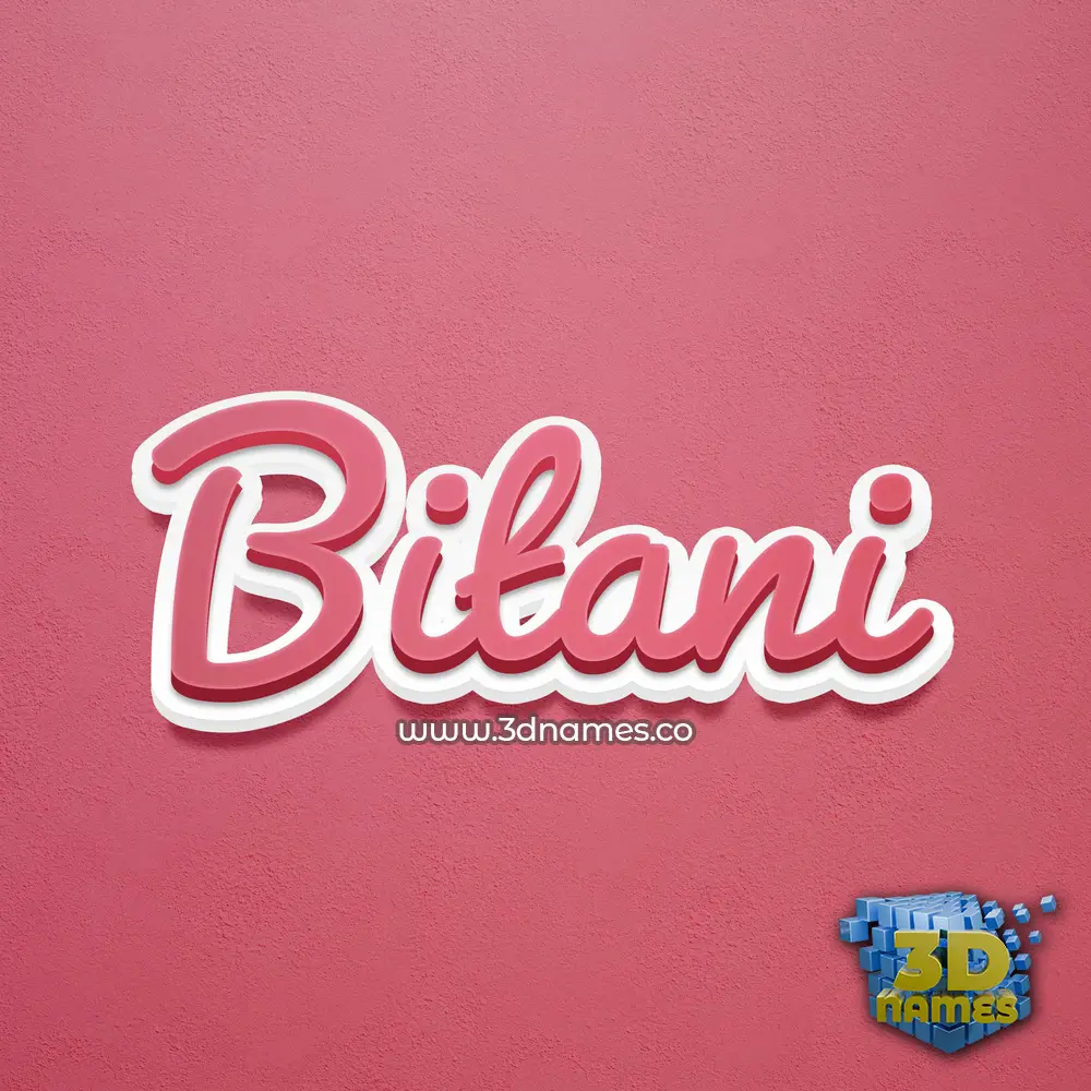 bitani in Red Scribble style - 3D name wallpaper