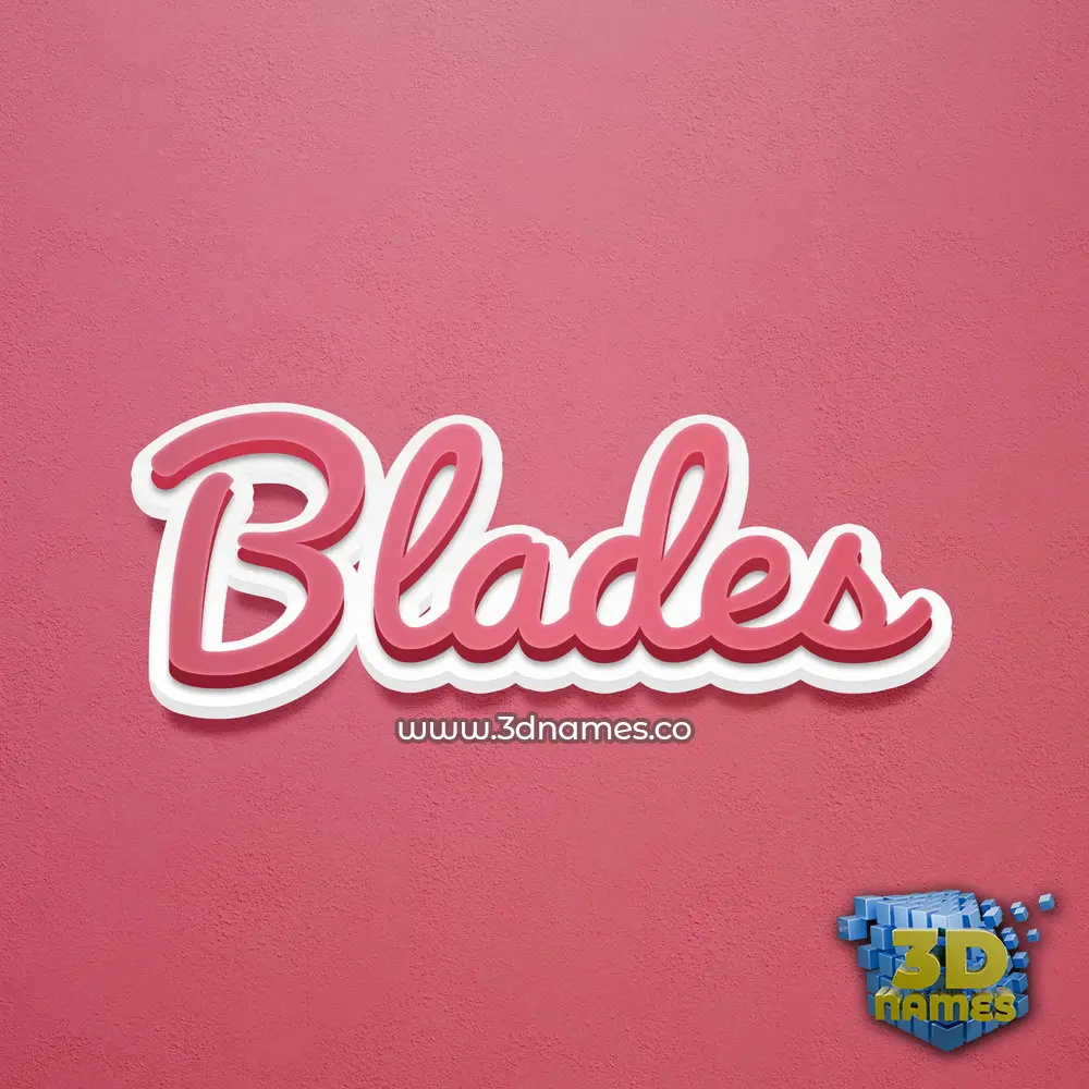 blades in Red Scribble style - 3D name wallpaper