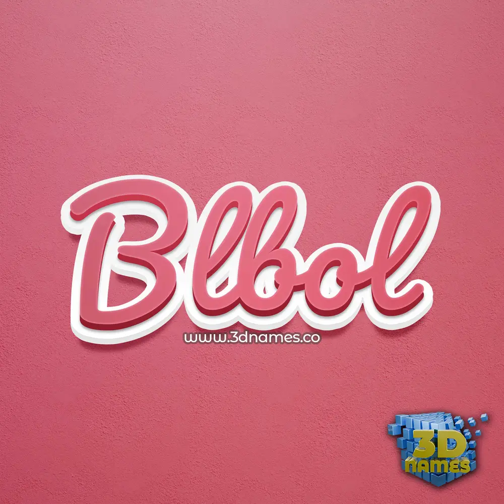 blbol in Red Scribble style - 3D name wallpaper