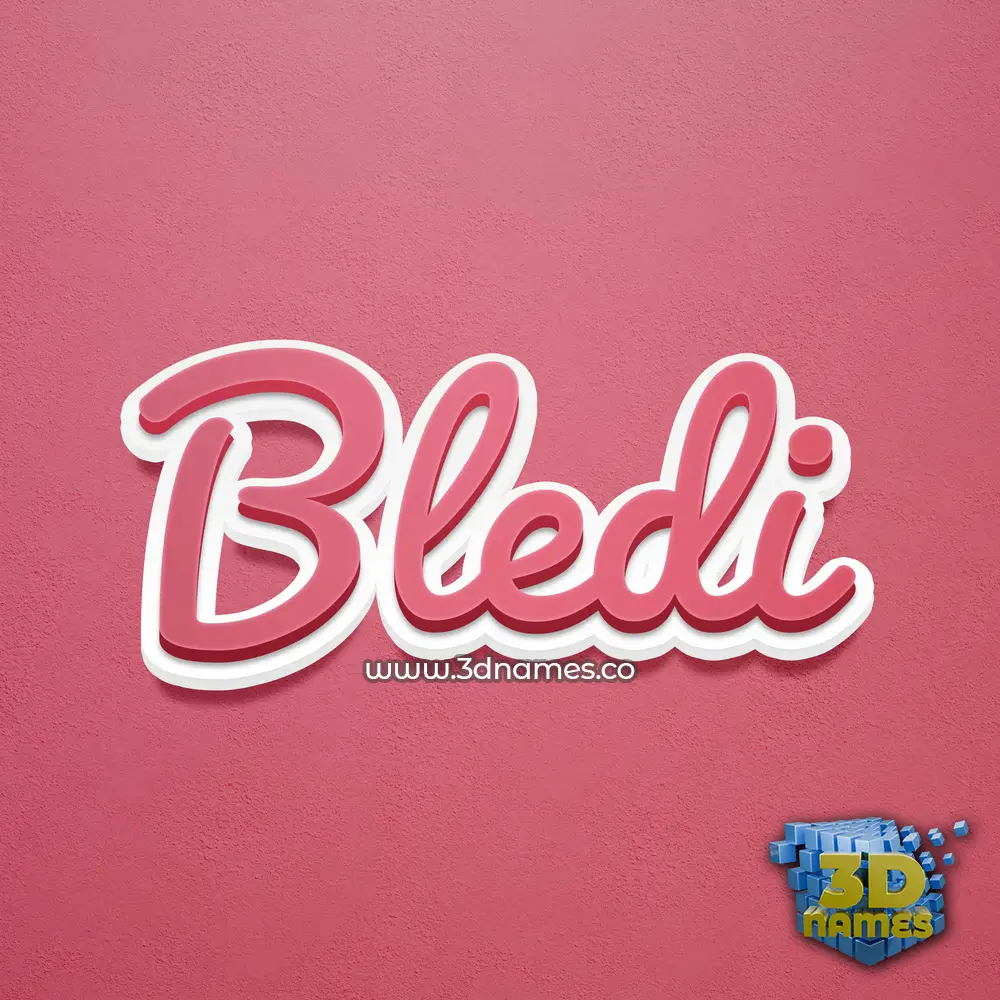 bledi in Red Scribble style - 3D name wallpaper bledi in Red Scribble style - 3D name wallpaper