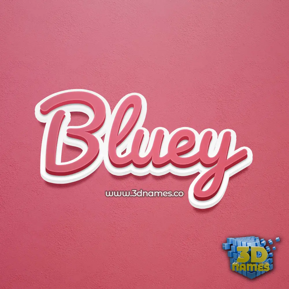 bluey in Red Scribble style - 3D name wallpaper bluey in Red Scribble style - 3D name wallpaper