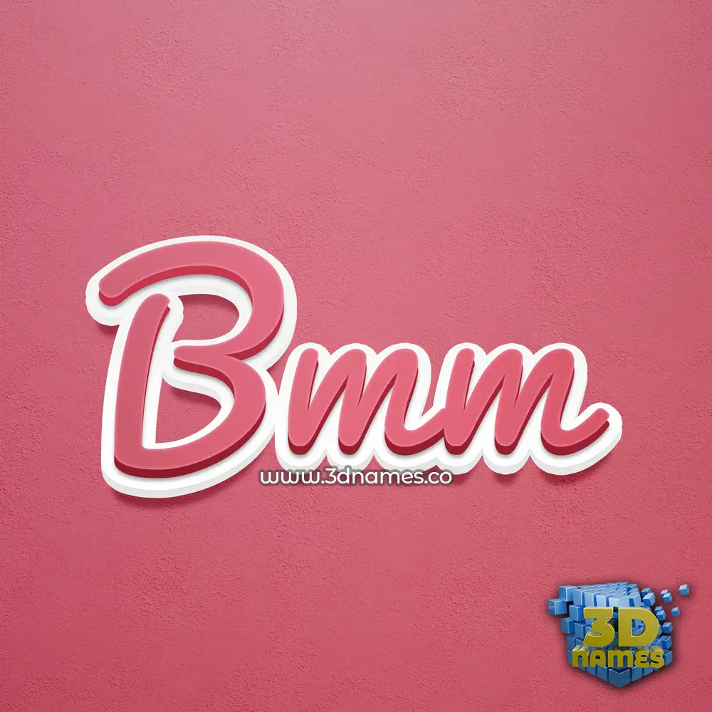 bmm in Red Scribble style - 3D name wallpaper bmm in Red Scribble style - 3D name wallpaper