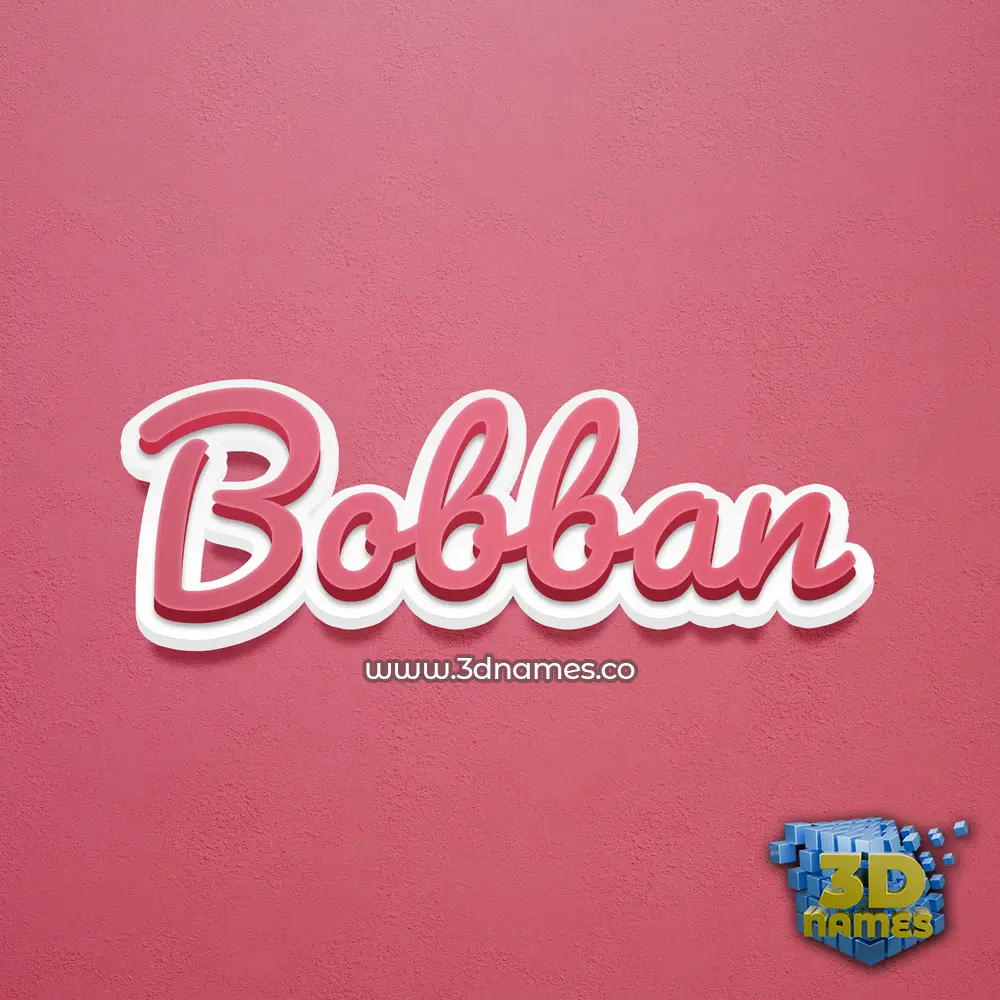 bobban in Red Scribble style - 3D name wallpaper bobban in Red Scribble style - 3D name wallpaper