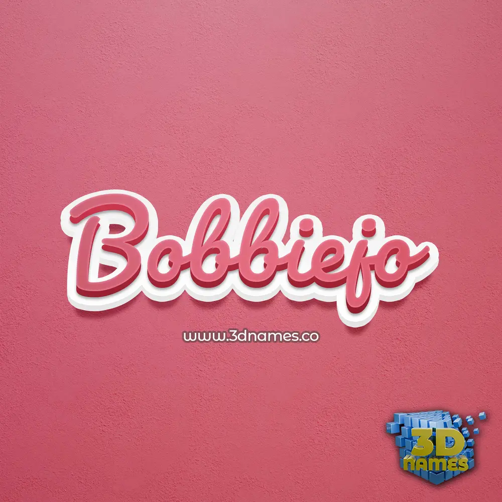 bobbiejo in Red Scribble style - 3D name wallpaper