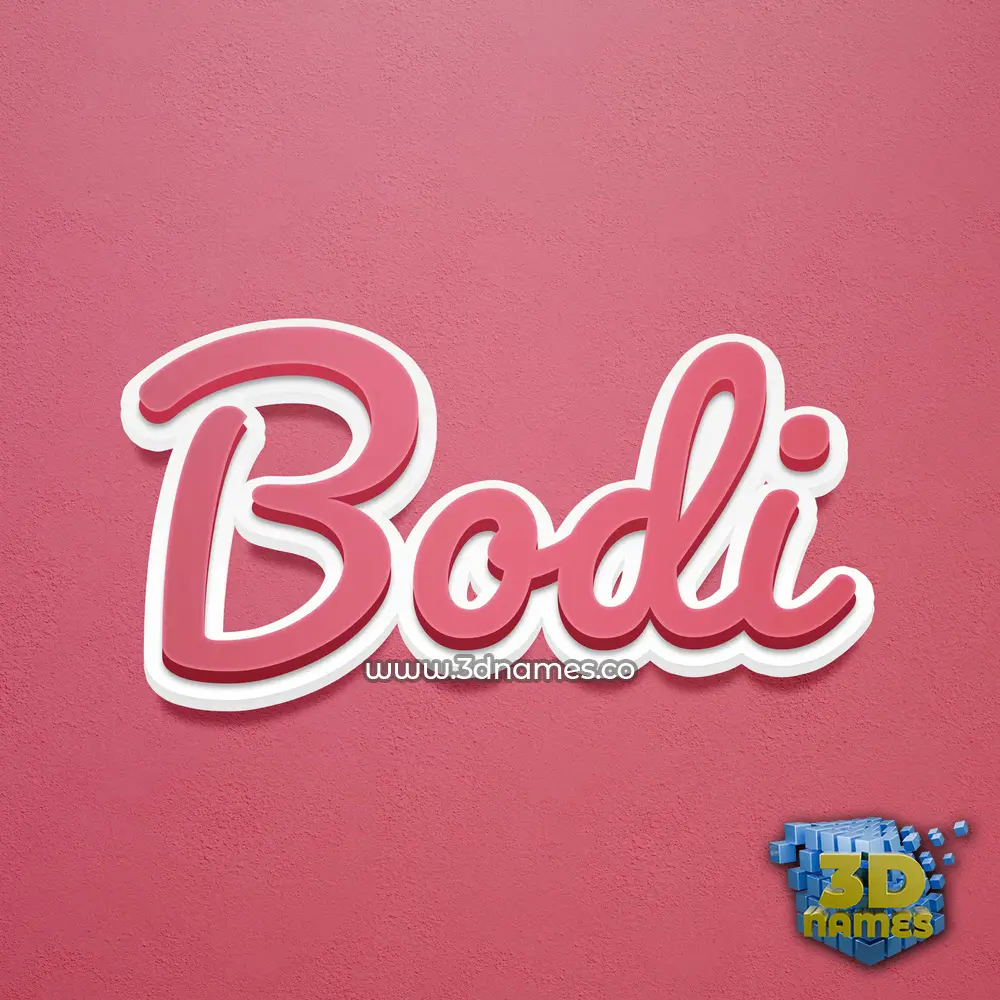 bodi in Red Scribble style - 3D name wallpaper bodi in Red Scribble style - 3D name wallpaper