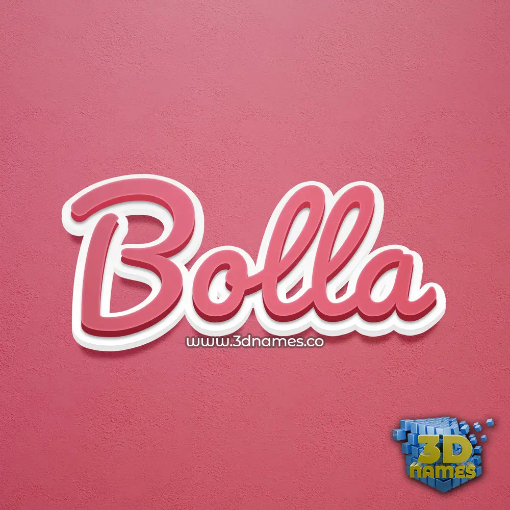 bolla in Red Scribble style - 3D name wallpaper