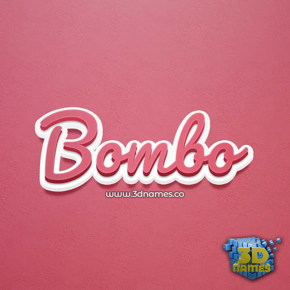 bombo in Red Scribble style - 3D name wallpaper bombo in Red Scribble style - 3D name wallpaper