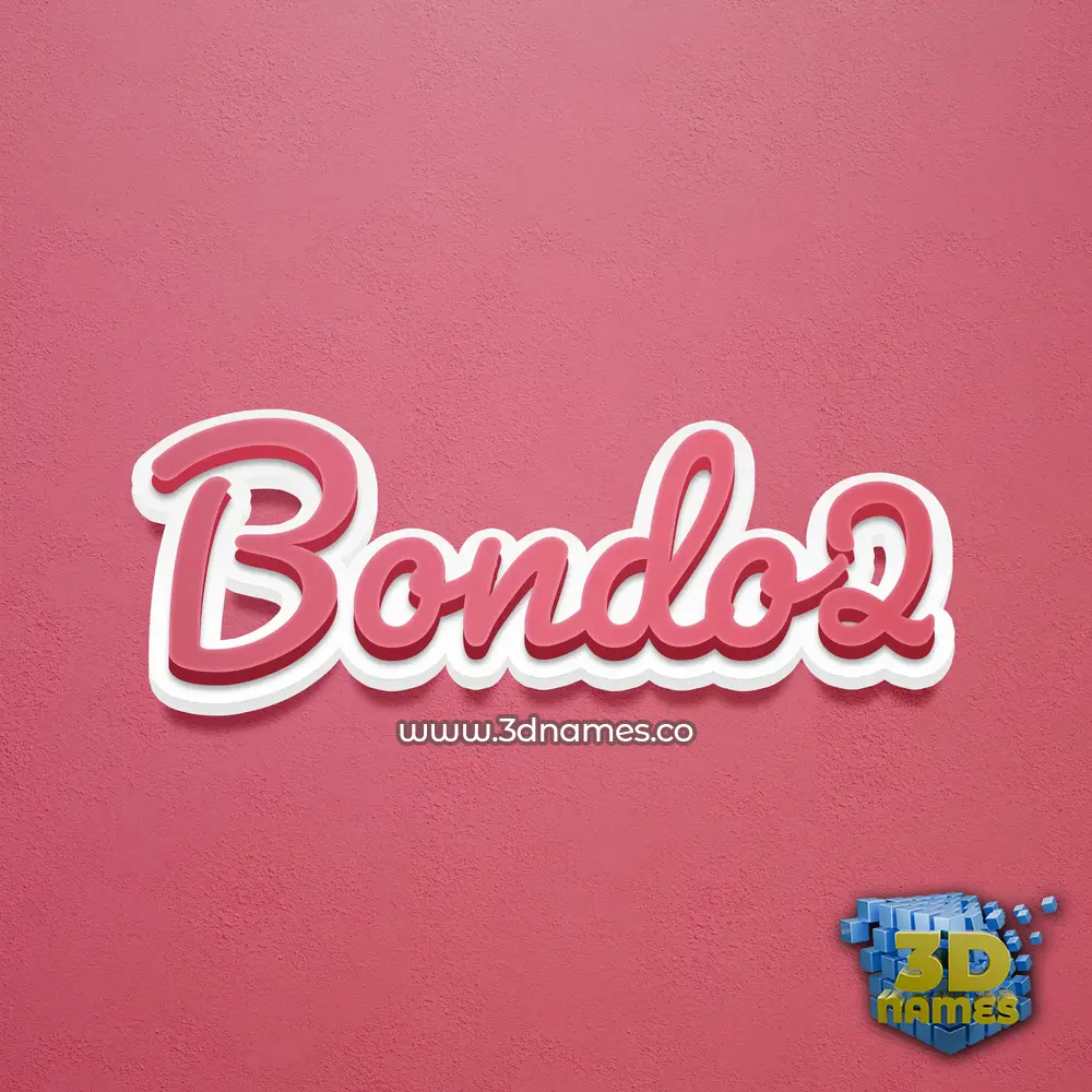 bondo2 in Red Scribble style - 3D name wallpaper bondo2 in Red Scribble style - 3D name wallpaper