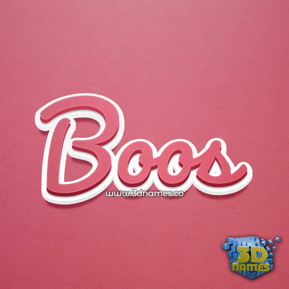 boos in Red Scribble style - 3D name wallpaper boos in Red Scribble style - 3D name wallpaper