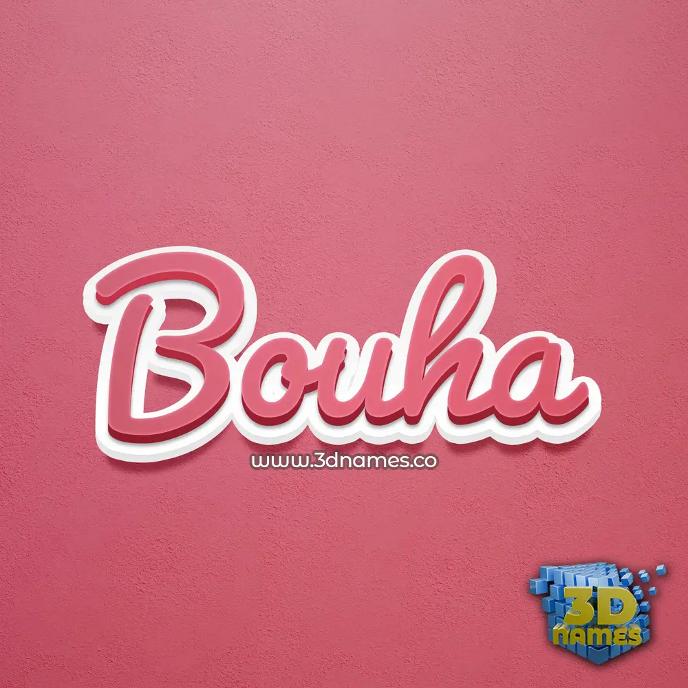 bouha in Red Scribble style - 3D name wallpaper bouha in Red Scribble style - 3D name wallpaper