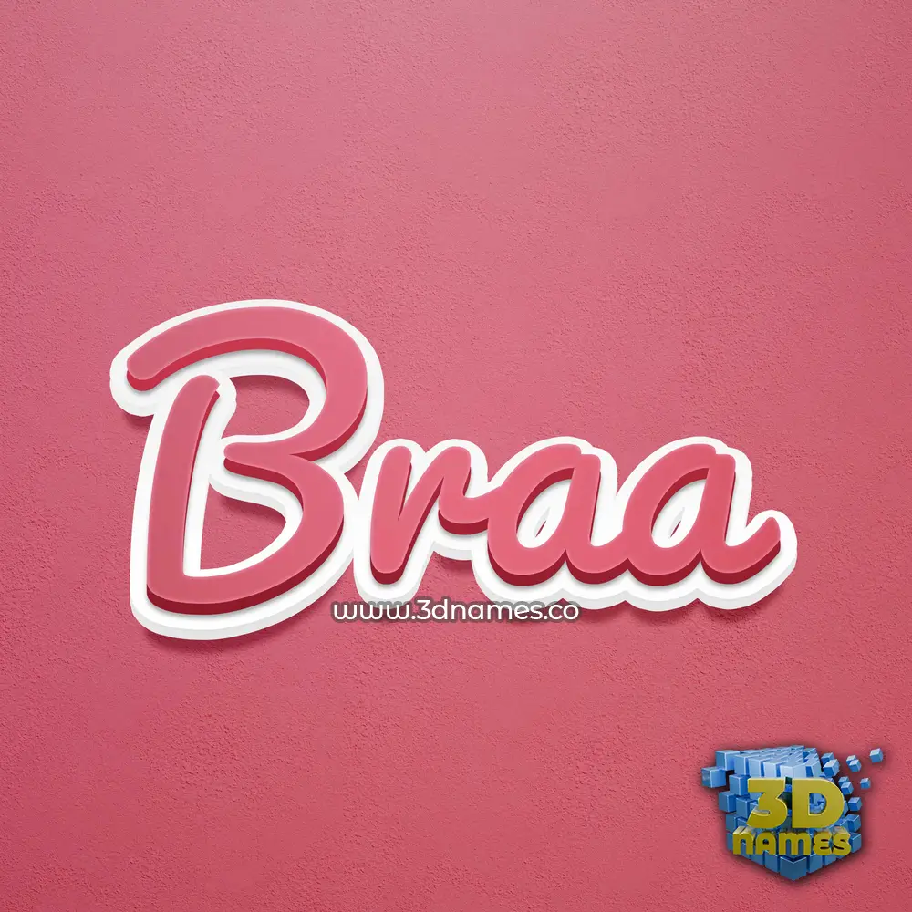 braa in Red Scribble style - 3D name wallpaper braa in Red Scribble style - 3D name wallpaper
