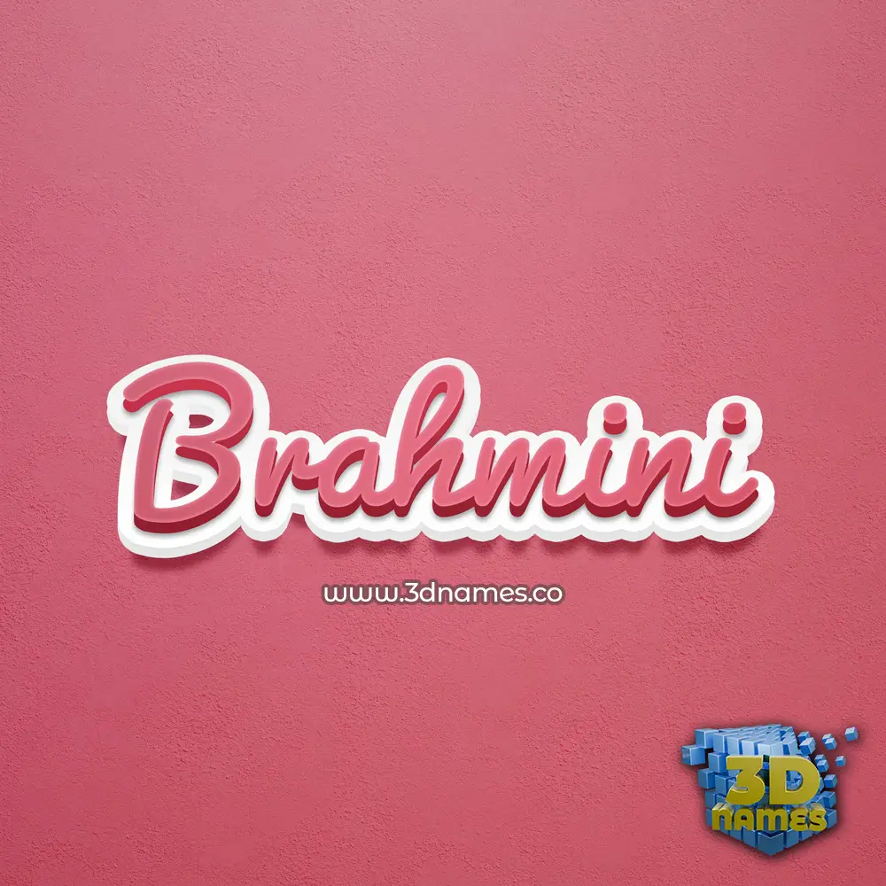 brahmini in Red Scribble style - 3D name wallpaper