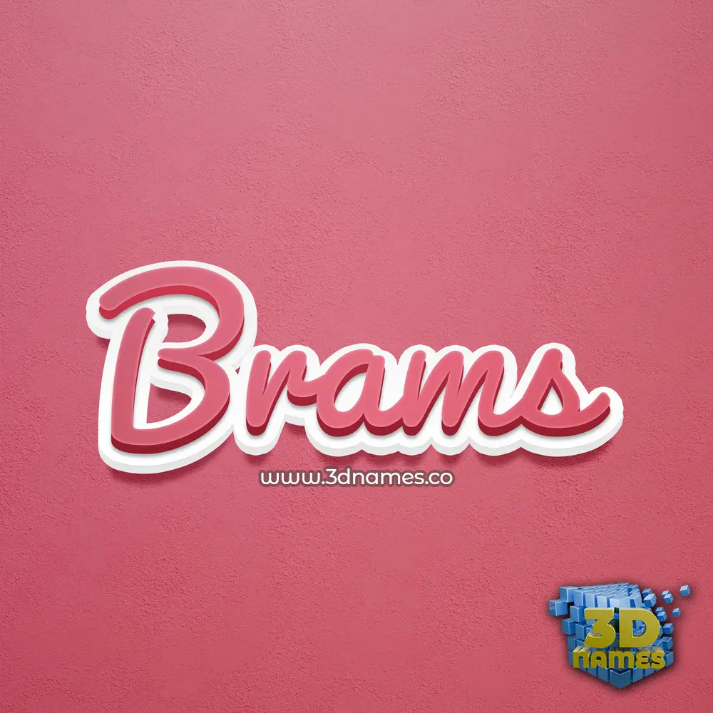 brams in Red Scribble style - 3D name wallpaper brams in Red Scribble style - 3D name wallpaper
