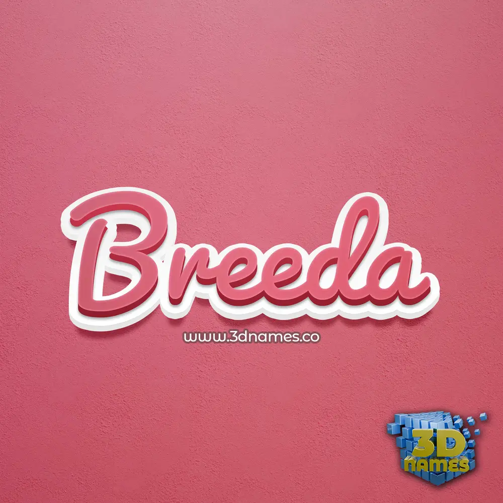 breeda in Red Scribble style - 3D name wallpaper breeda in Red Scribble style - 3D name wallpaper