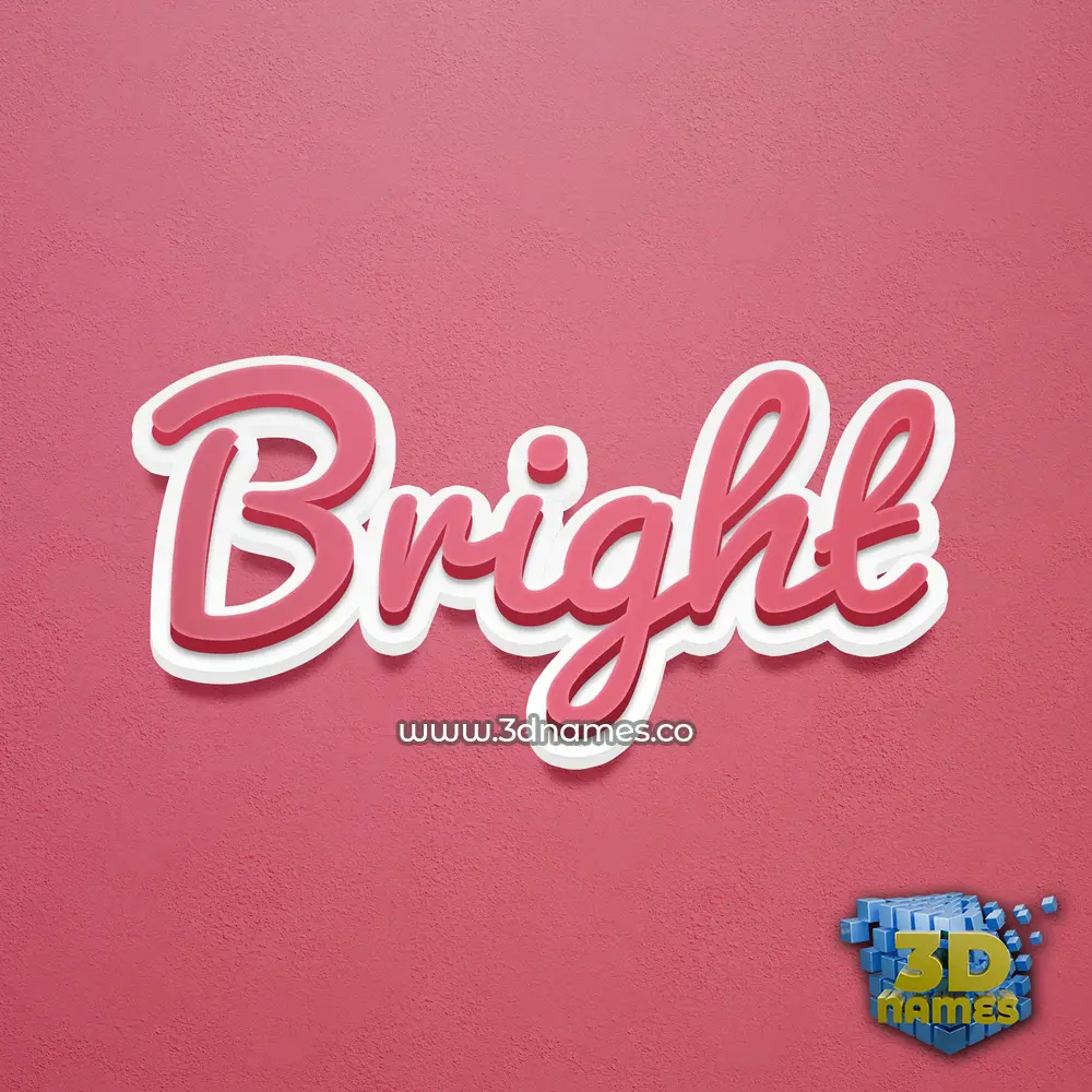 bright in Red Scribble style - 3D name wallpaper bright in Red Scribble style - 3D name wallpaper