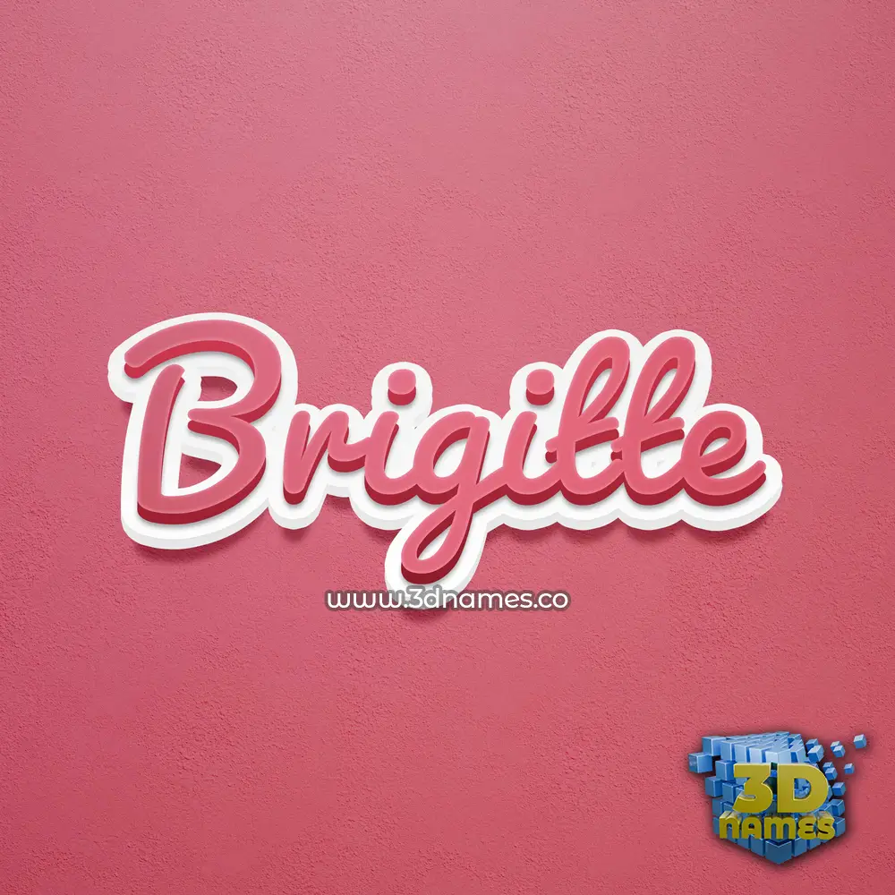 brigitte in Red Scribble style - 3D name wallpaper