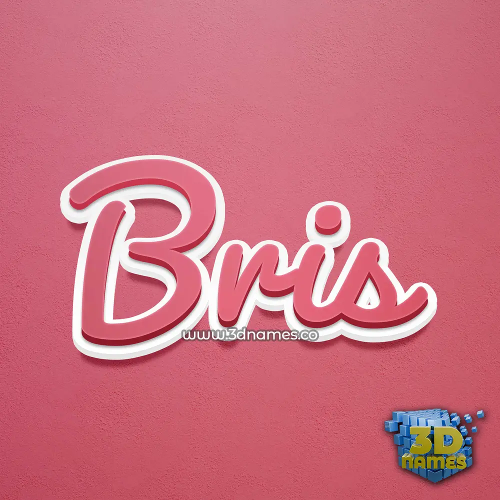 bris in Red Scribble style - 3D name wallpaper bris in Red Scribble style - 3D name wallpaper