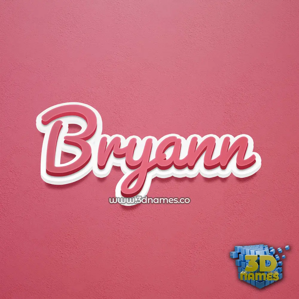bryann in Red Scribble style - 3D name wallpaper bryann in Red Scribble style - 3D name wallpaper