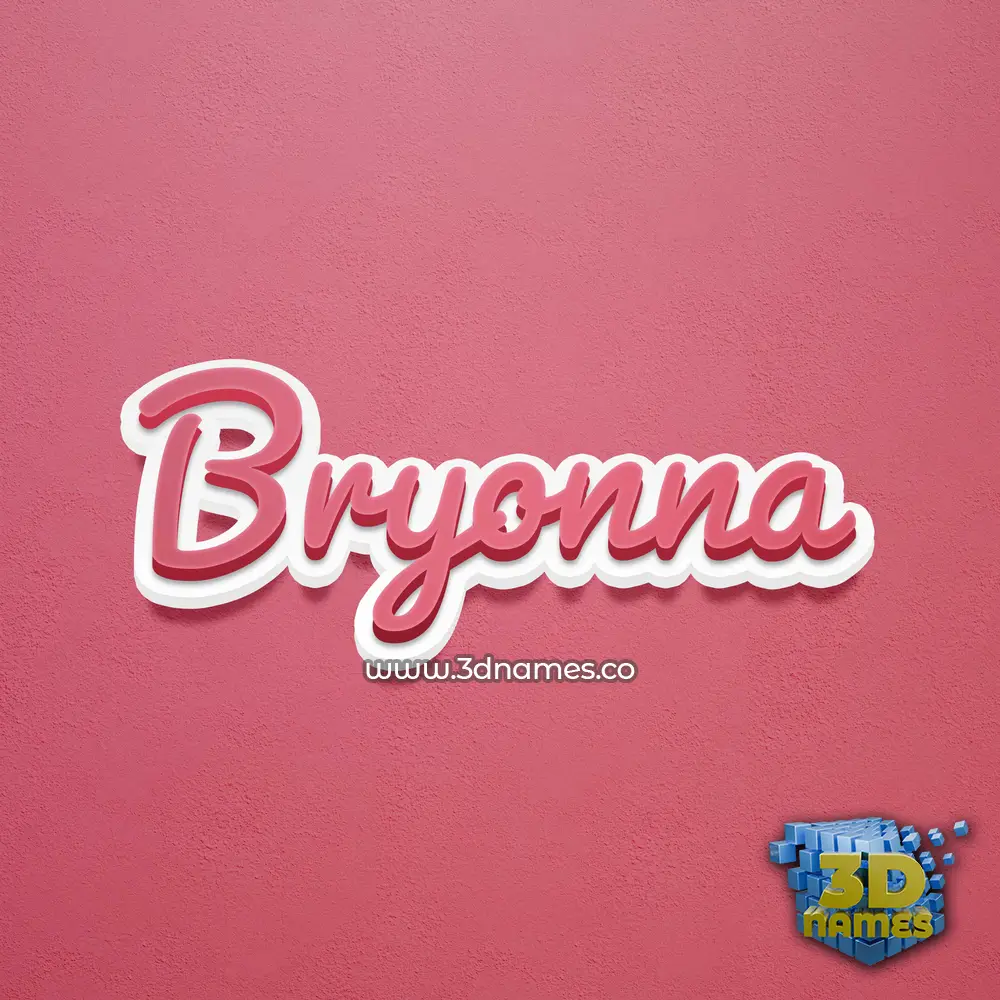 bryonna in Red Scribble style - 3D name wallpaper bryonna in Red Scribble style - 3D name wallpaper