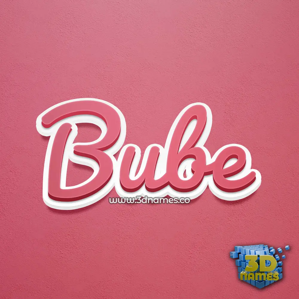 bube in Red Scribble style - 3D name wallpaper bube in Red Scribble style - 3D name wallpaper