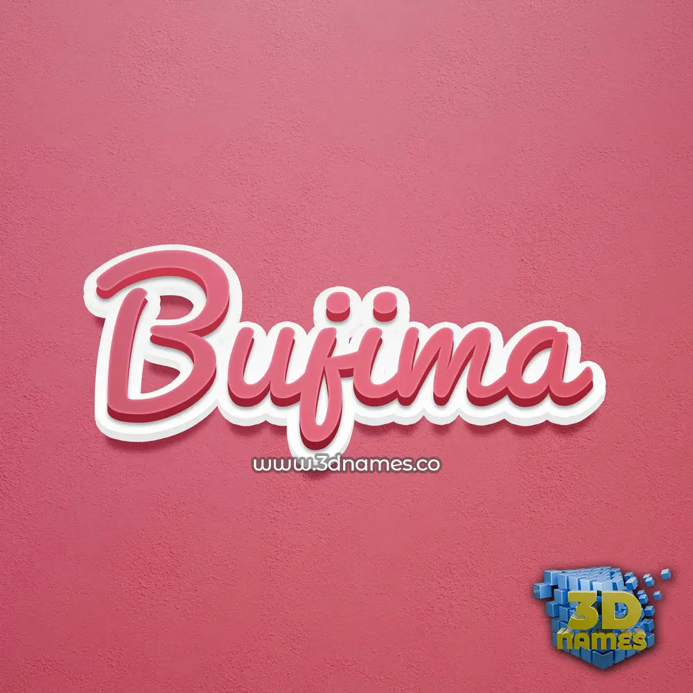 bujima in Red Scribble style - 3D name wallpaper