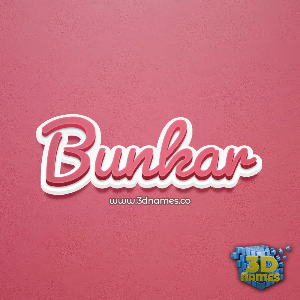 bunkar in Red Scribble style - 3D name wallpaper bunkar in Red Scribble style - 3D name wallpaper