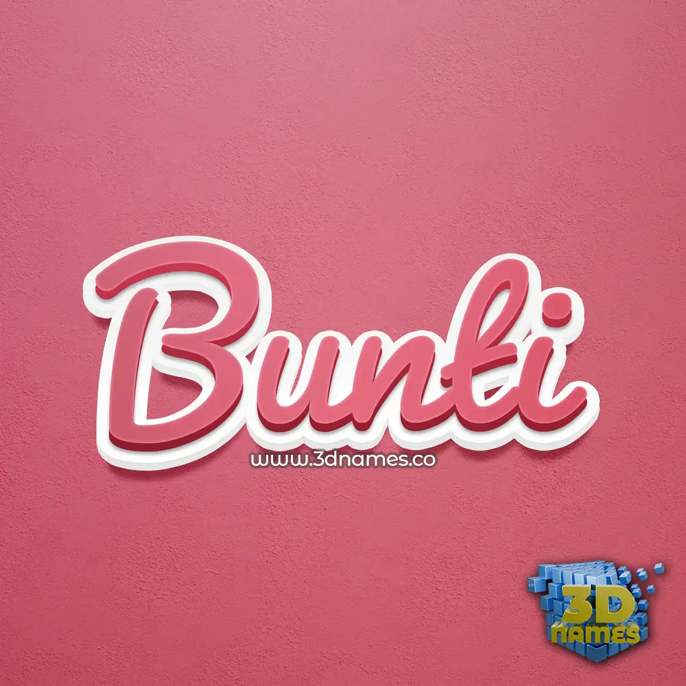 bunti in Red Scribble style - 3D name wallpaper bunti in Red Scribble style - 3D name wallpaper