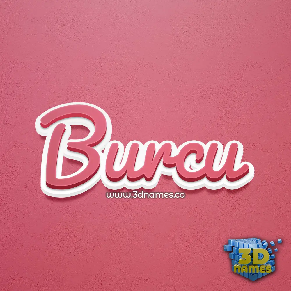 burcu in Red Scribble style - 3D name wallpaper burcu in Red Scribble style - 3D name wallpaper