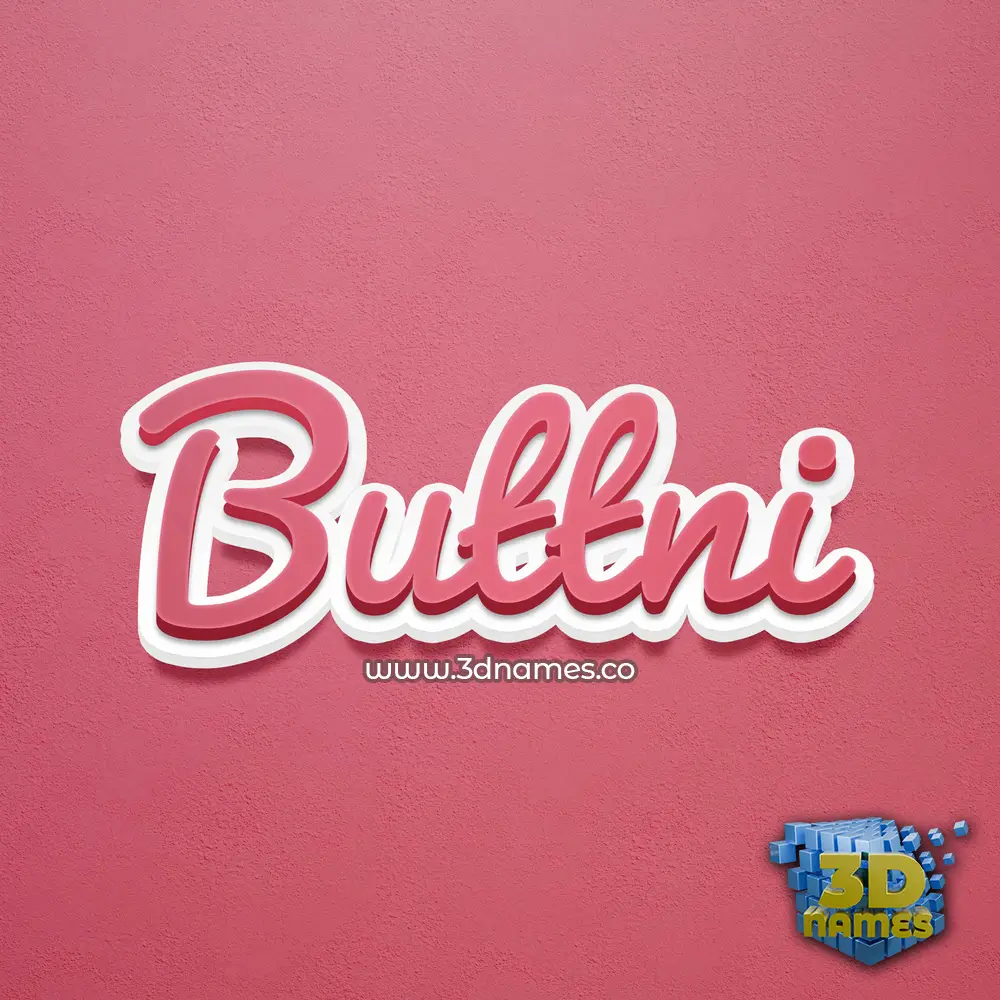 buttni in Red Scribble style - 3D name wallpaper